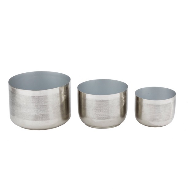 3pc Modern Metal Planter Pots Cosmoliving By Cosmopolitan