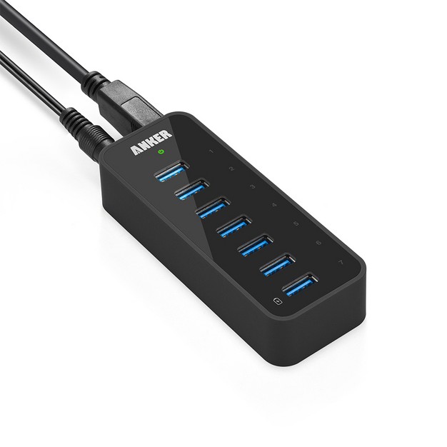 Anker Usb 3 0 Hub With 7x Usb 3 0 Ports Black