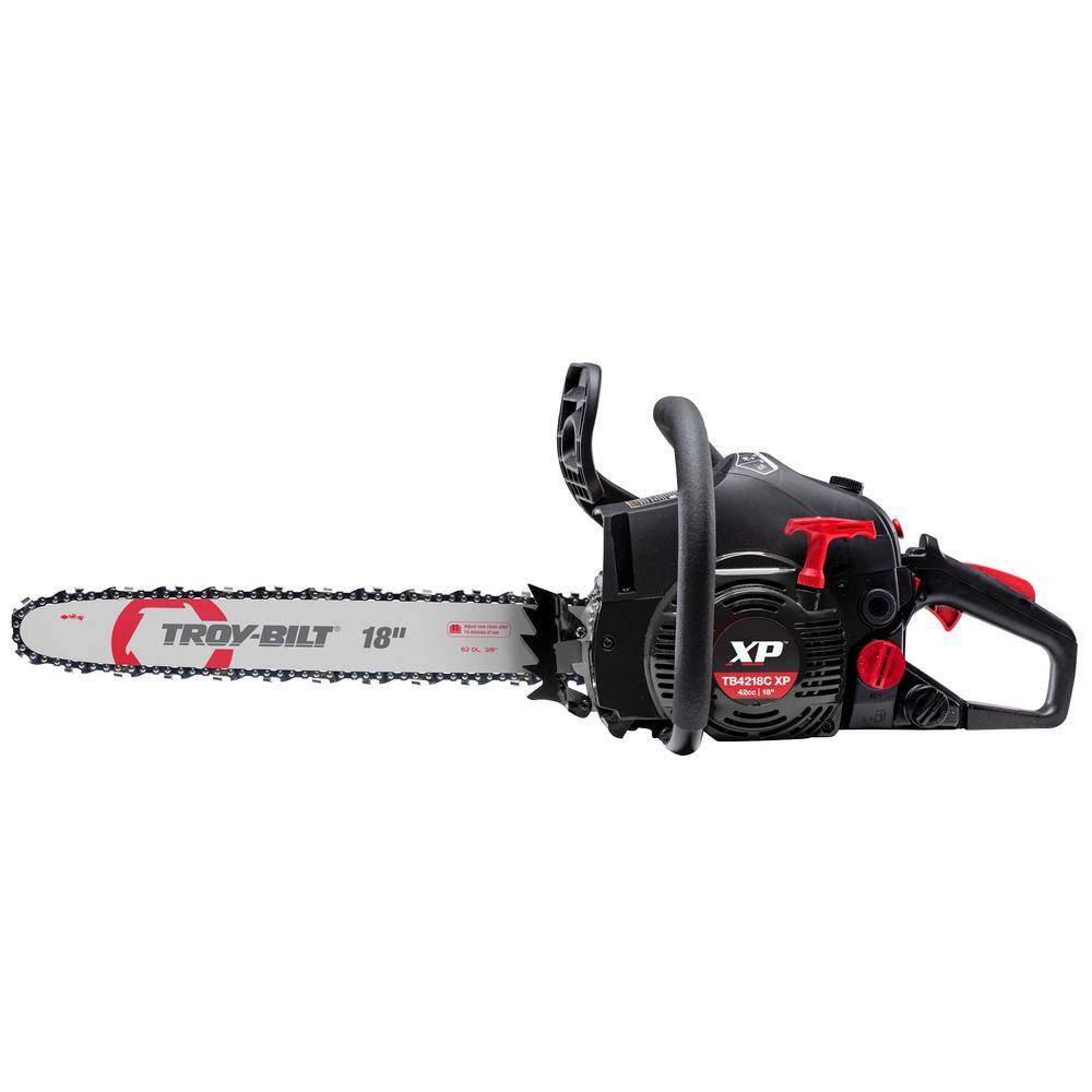 Troy-Bilt XP 18 in. 42cc 2-Cycle Lightweight Gas Chainsaw with Adjustable Automatic Chain Oiler and Heavy-Duty Carry Case TB4218C XP