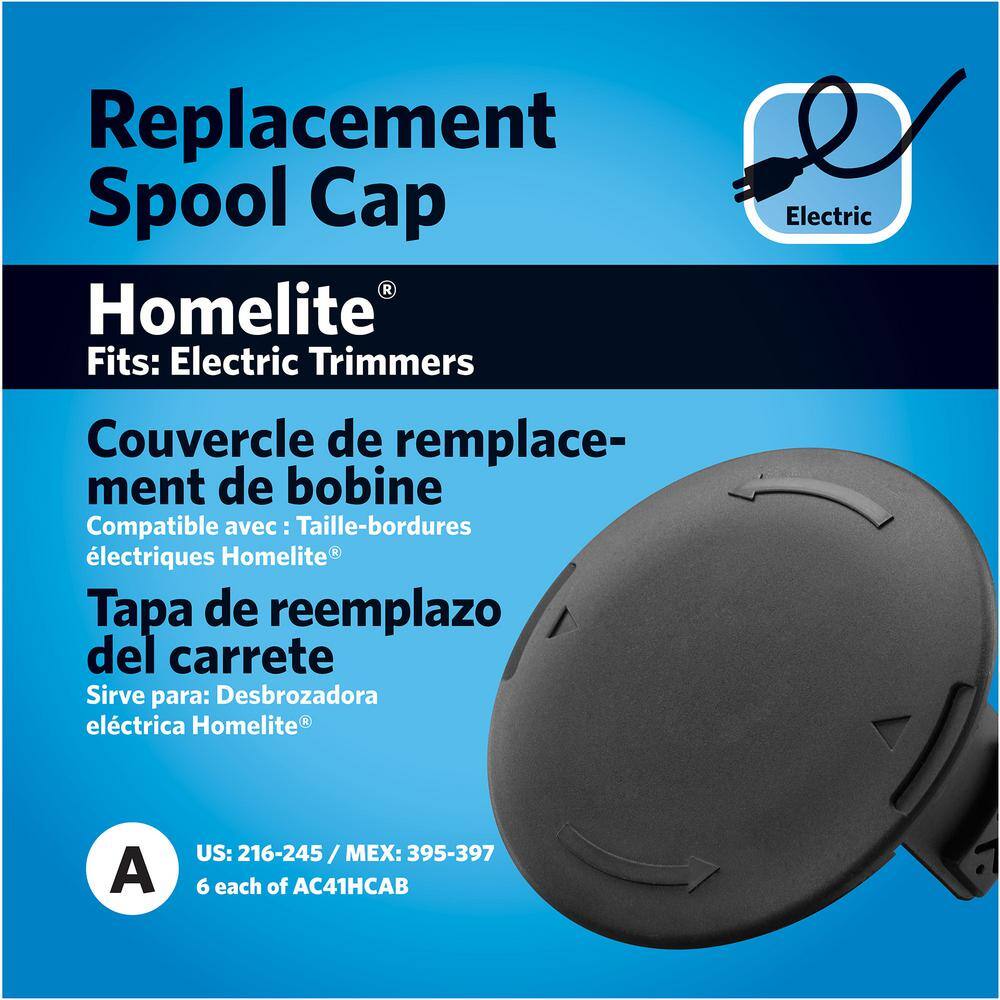 Homelite Replacement Auto-Feed Head Spool Cap for Electric Trimmer AC41HCA