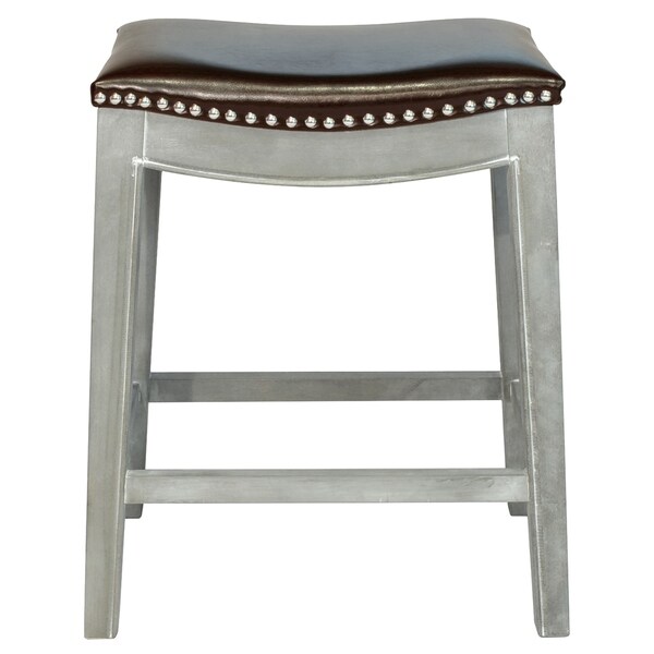 Elmo Bonded Leather Saddle Seat Counter Stool