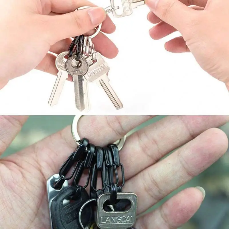 5Pcs/Lot Mini Carabiner Clips Tiny oy Spring Snap Hook Keychain Clasps EDC Small Hanging Buckle for Backpack Camping Bottle