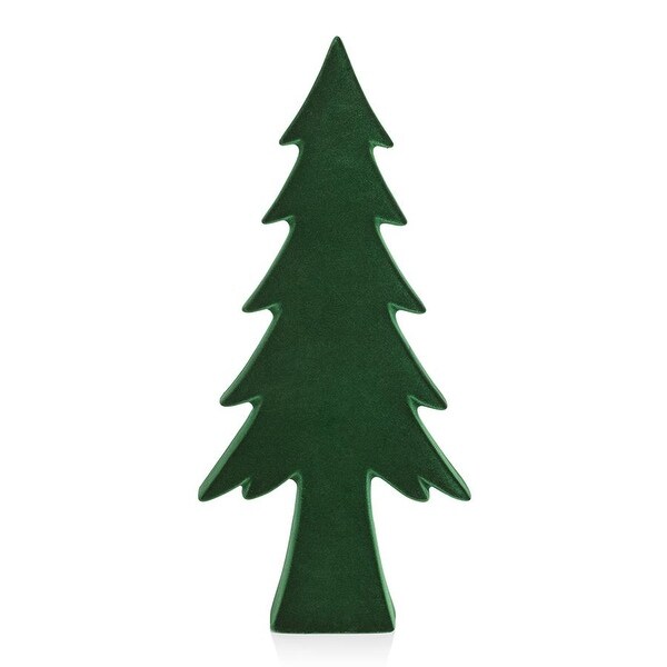 Kazuko 18.75 Green Flocked Ceramic Tree