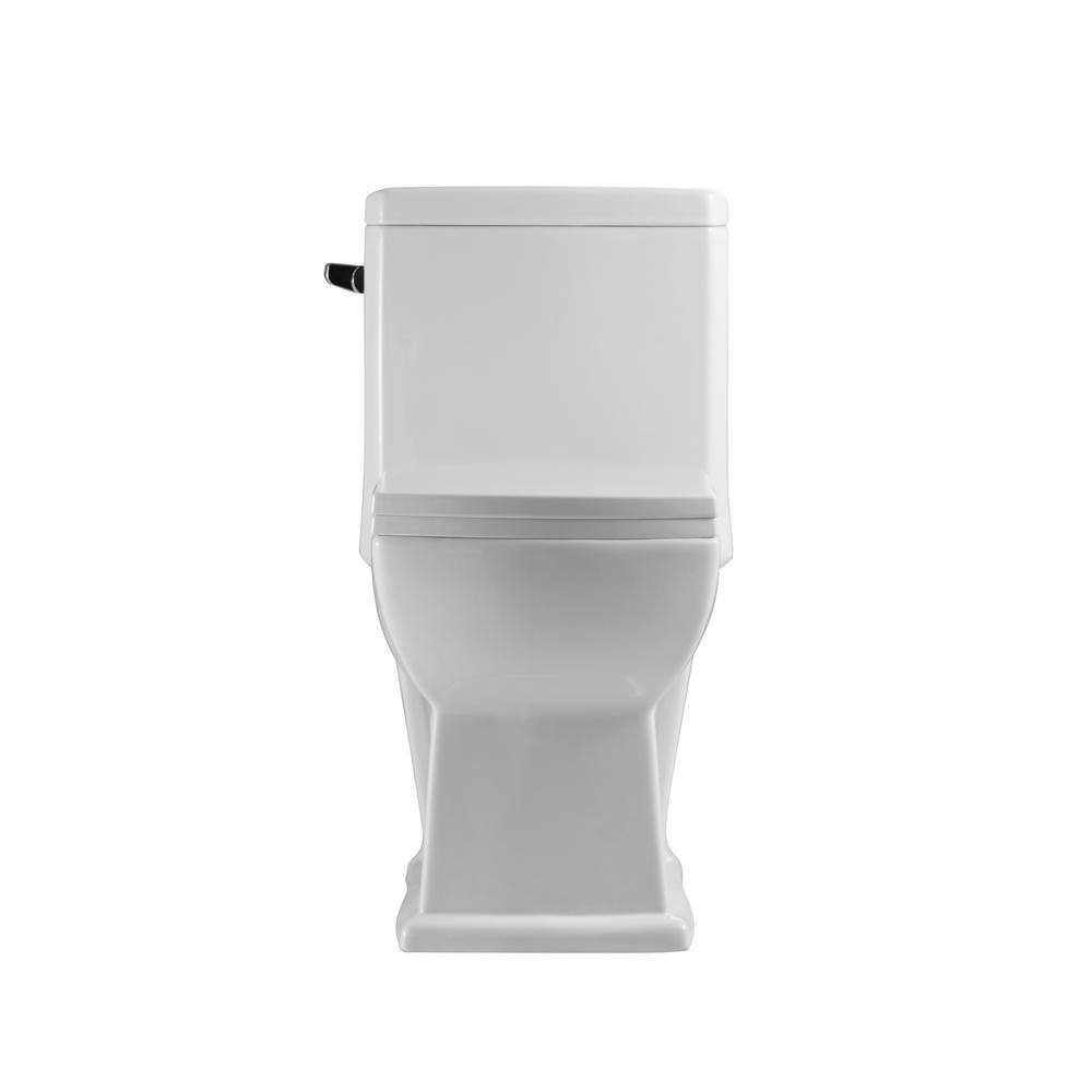 innoci-usa Block II 1-piece 1.27 GPF High Efficiency Single Flush Round Toilet in White Seat Included 81170i