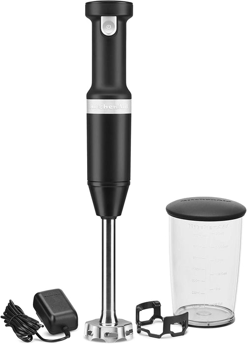 KitchenAid KHBBV53BM Cordless Variable Speed Hand Blender In Black Mat