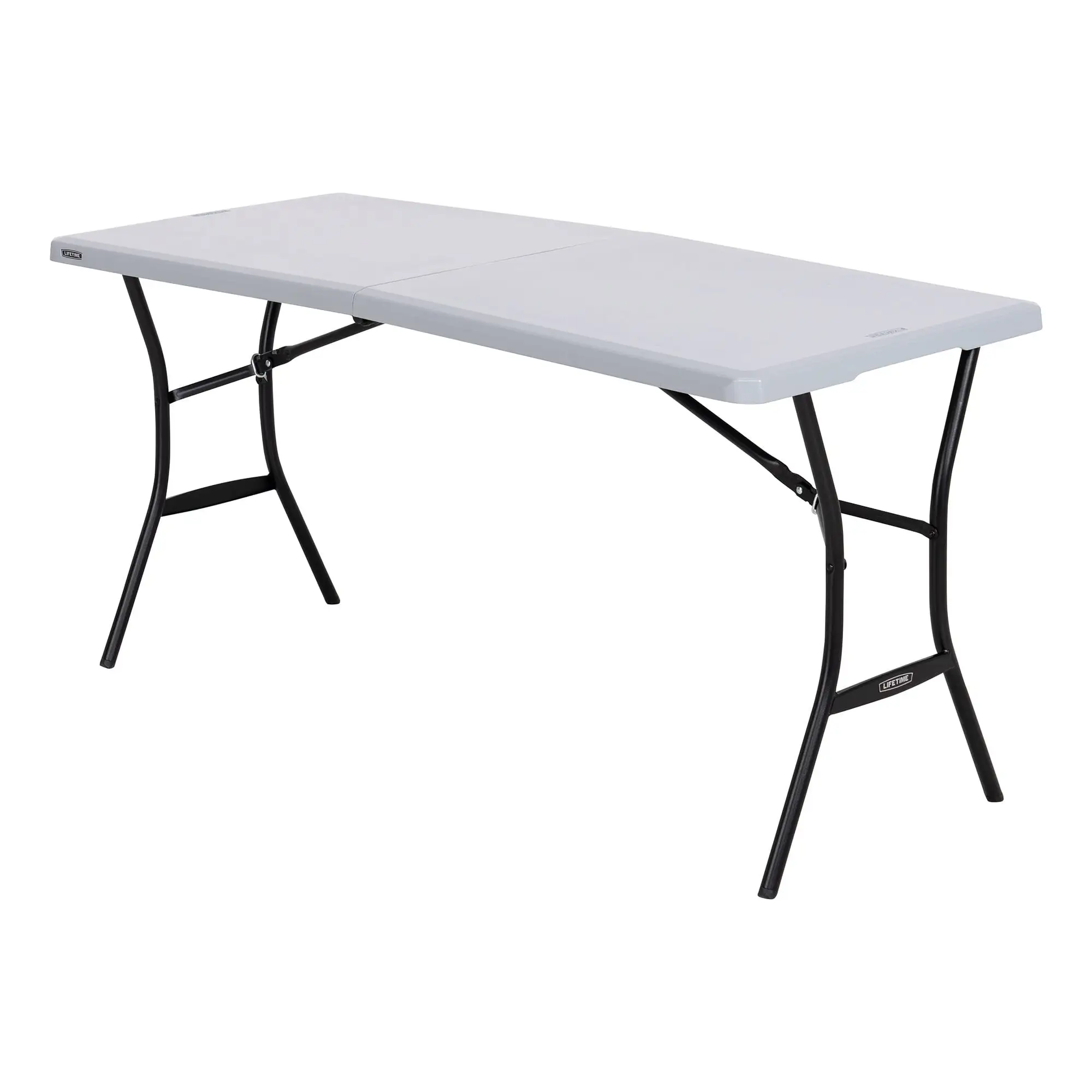 Lifetime 5-Foot Fold-In-Half Table, Gray (80861)