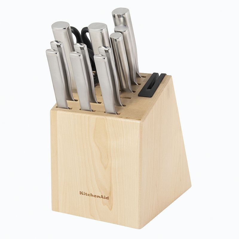 KitchenAid Gourmet Forged Knife Block Set with Built-in Knife Sharpener