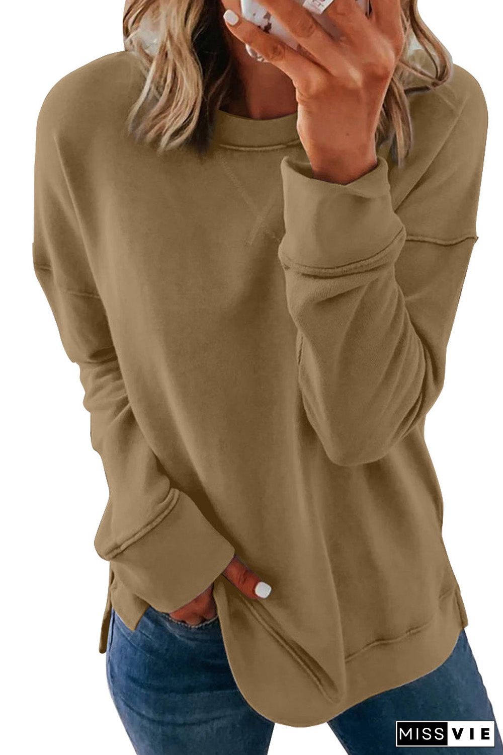 Crew Neck Long Sleeve Sweatshirt