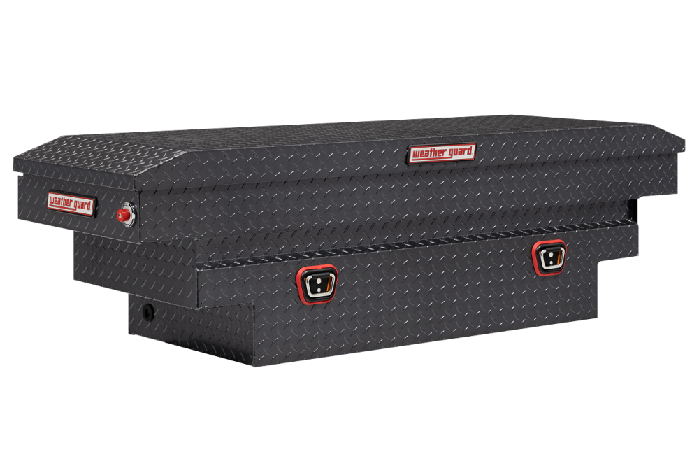 Weather Guard Saddle Truck Tool Box Aluminum Compact Deep Gunmetal Gray