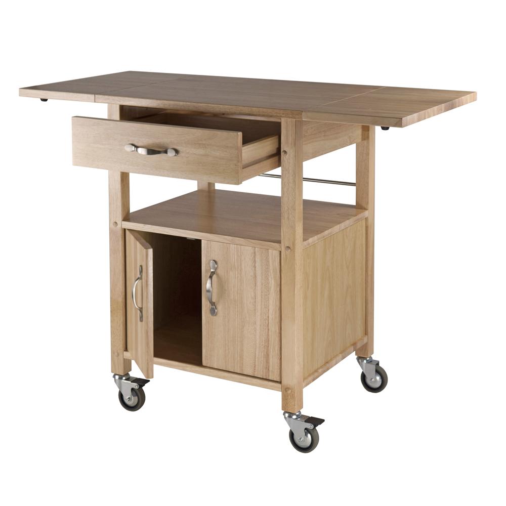 Winsome Wood Rachael Drop Leaf Utility Kitchen Cart， Natural Finish