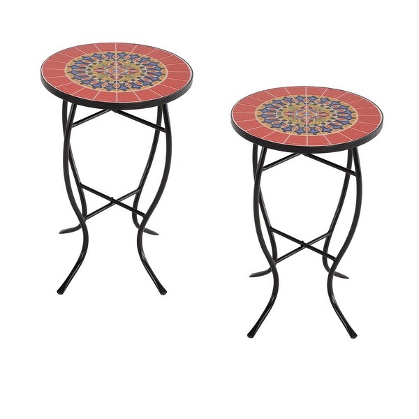 Mosaic Art Collection Accent Table (Set of 2)