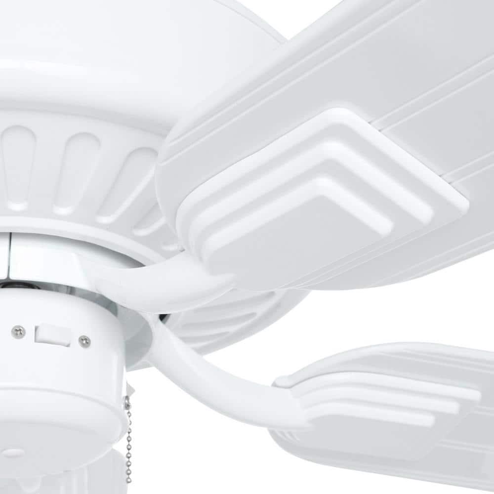 Hampton Bay Barrow Island 52 in IndoorOutdoor White Ceiling fan