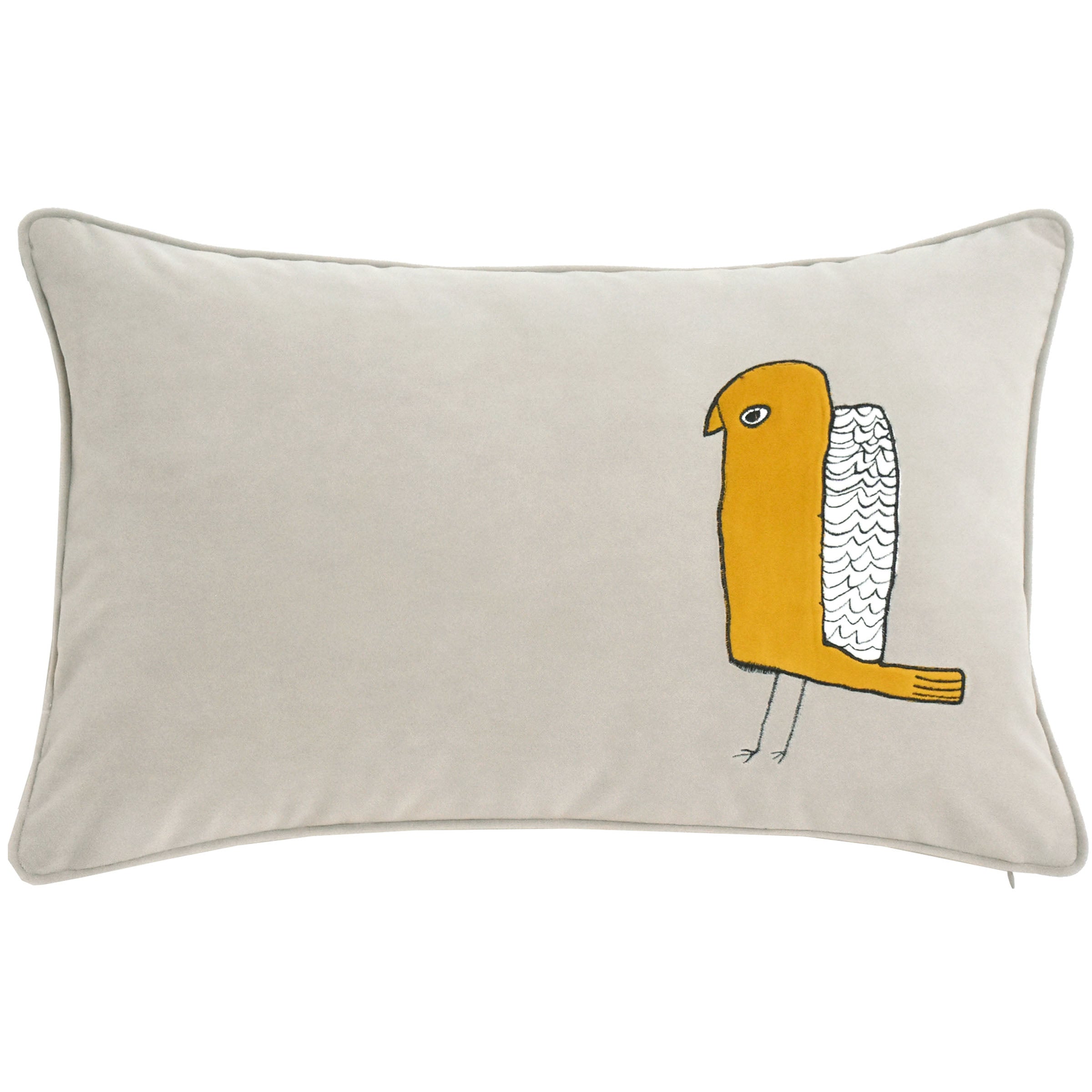 30X55 Cm Small Stone Bird Embroidered Cushion Ecc-028