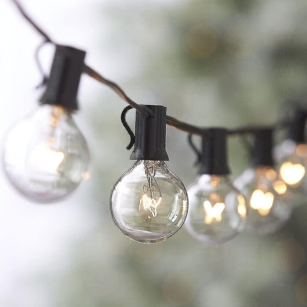 String Lights Connectable To 25 G40 Bulbs 7.62m Waterproof String Of Lights Outdoor And Indoor Decor