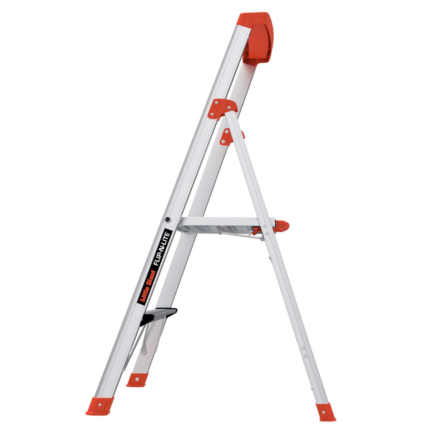 Little Giant Flip-N-Lite 4 ft. H Aluminum Step Ladder Type IA 300 lb. capacity