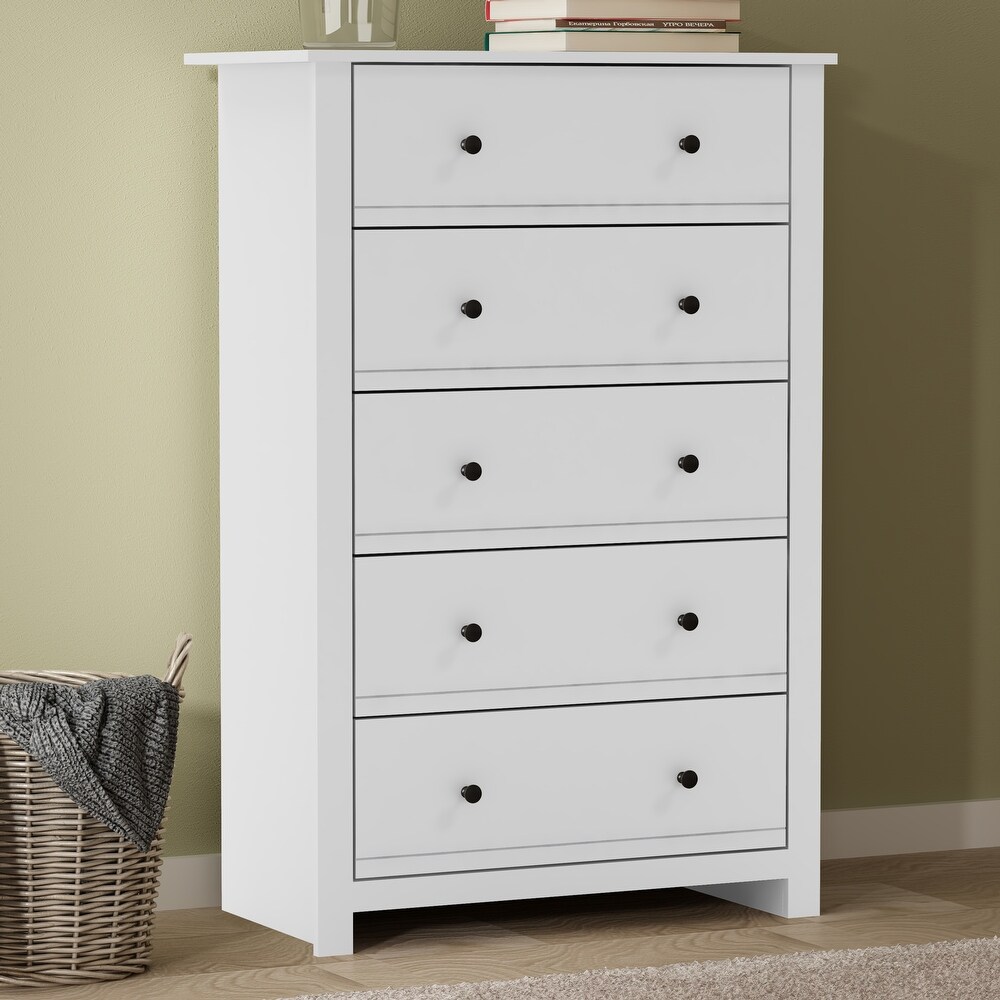 Genoa 5 Drawer Chest of Drawer (46.2 in. H x 17.1 in. W x 30.4 in. D)