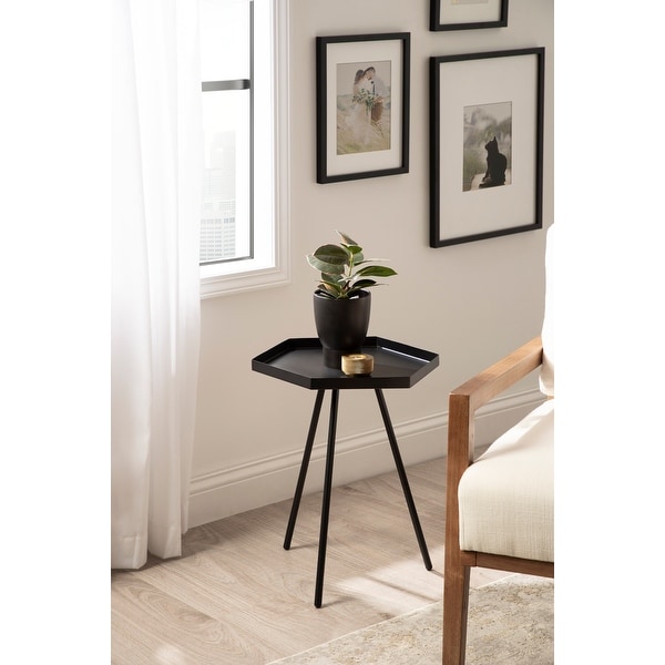 Kate and Laurel Kashvi Metal Hexagon Side Table