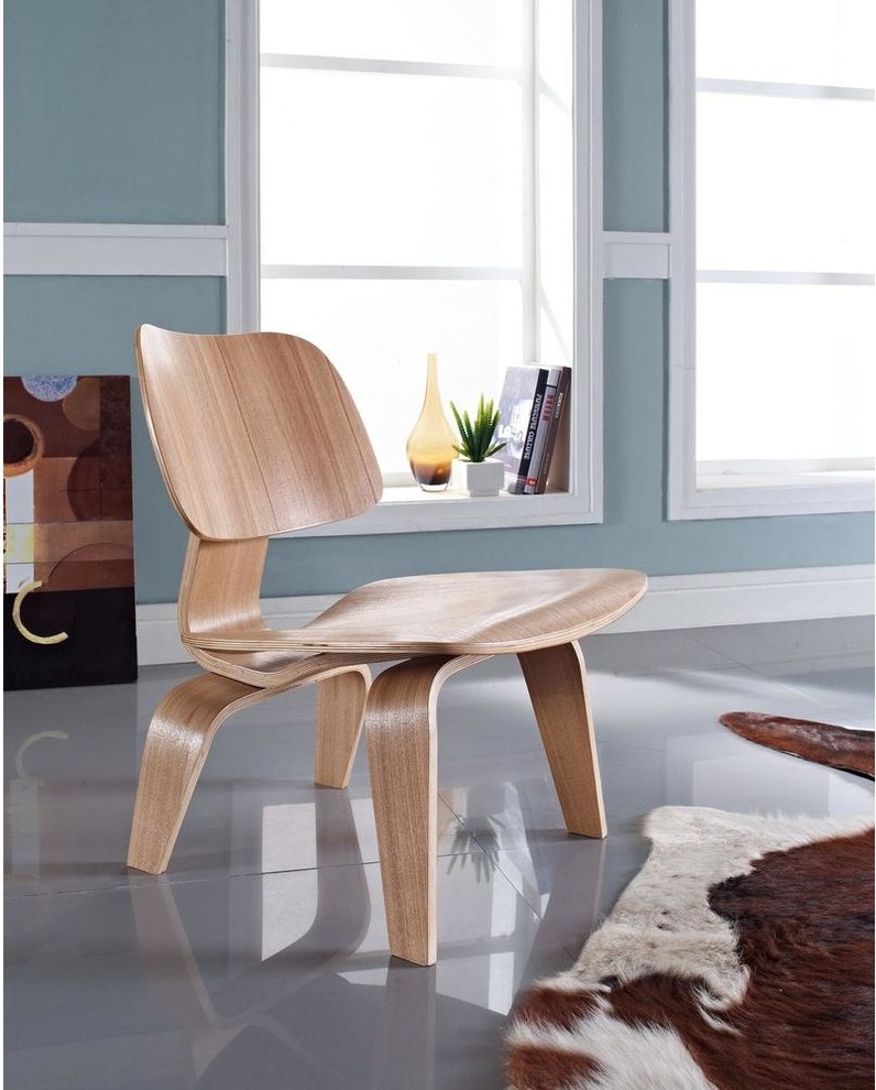 Fathom Wood Lounge Chair   Midcentury   Armchairs And Accent Chairs   by BisonOffice  Houzz