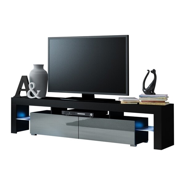 Milano 200 Modern 79-inch TV Stand with 16 Color LEDs