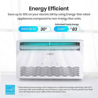 Tosot 10000 BTU Window Air Conditioner with Temperature-Sensing Remote ENERGY STAR Window AC for Rooms to 450 sq. ft. TST-WAC-CLT-10K