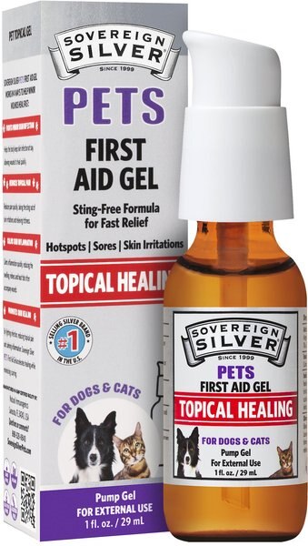 Sovereign Silver Pets First Aid Gel for Dogs and Cats， 1-oz bottle