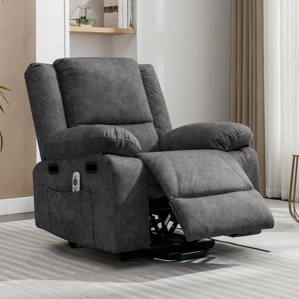 Mixoy Massage Recliner Chair with Heating  Adjustable Functional Chair with USB Port  Foldable Upholstered Sofa