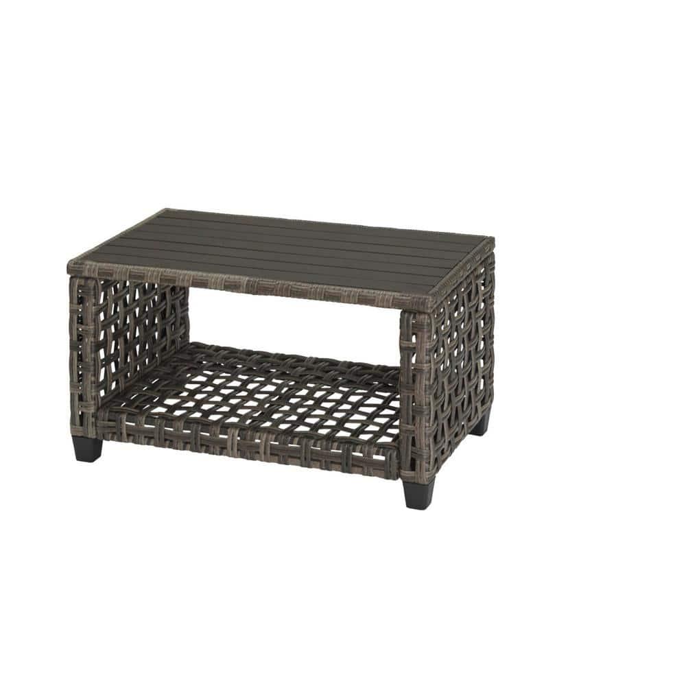 Hampton Bay Briar Ridge Rectangular Wicker Outdoor Patio Coffee Table