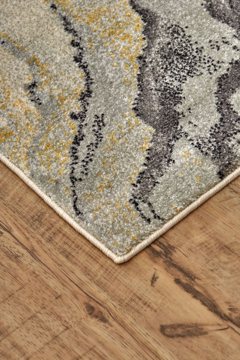 Milania Gray and Yellow Rug by BD Fine