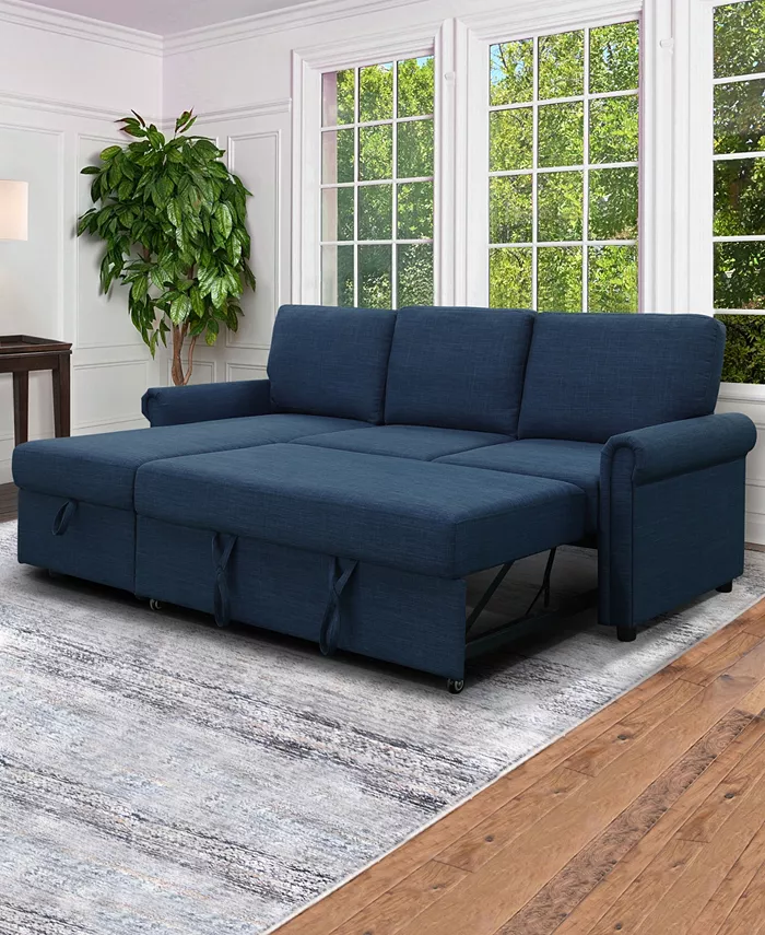 Abbyson Living Hamilton 2 Piece Storage Sofa Bed Reversible Sectional