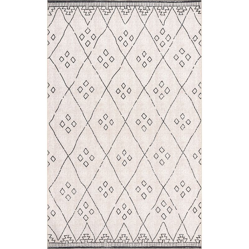 nuLOOM Sydney Machine Washable Diamond Trellis Area Rug