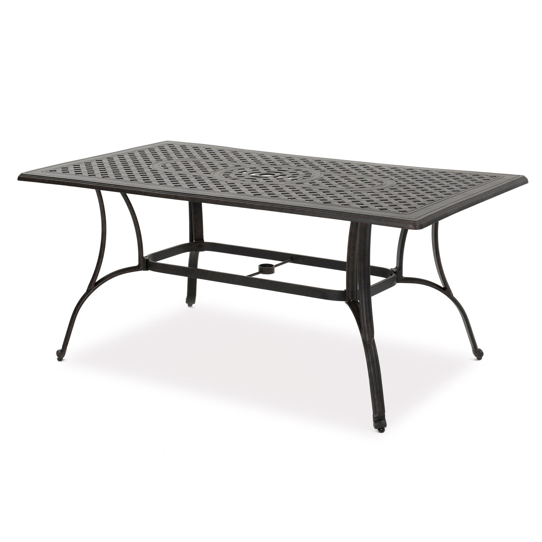 Fonzo Outdoor Bronze Cast Aluminum Rectangular Dining Table (ONLY)