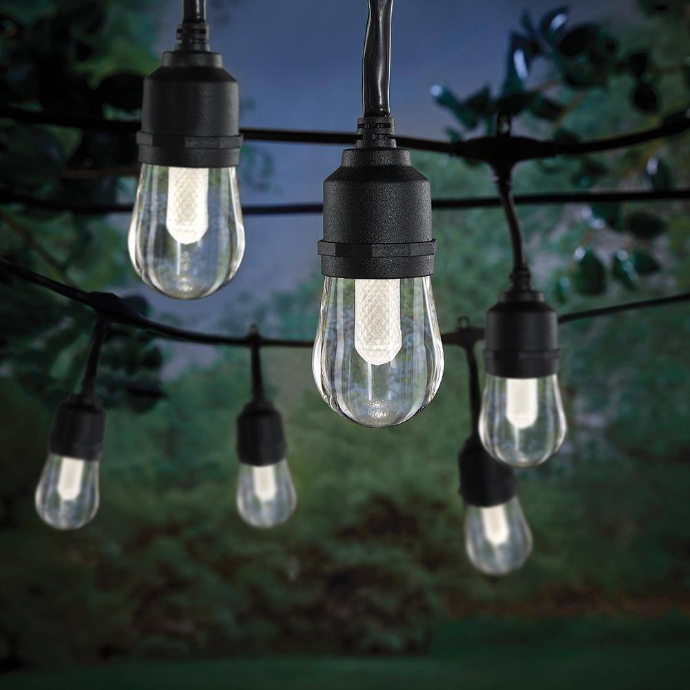 Hampton Bay IndoorOutdoor 24 ft. Smart Plug-in Edison Bulb RGBW Color Changing LED String Light (12-Bulb) Powered by Hubspace HB-10521-HS