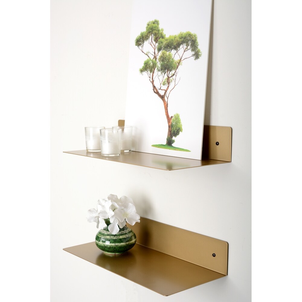 Steel Wall Shelf 2 Piece Set