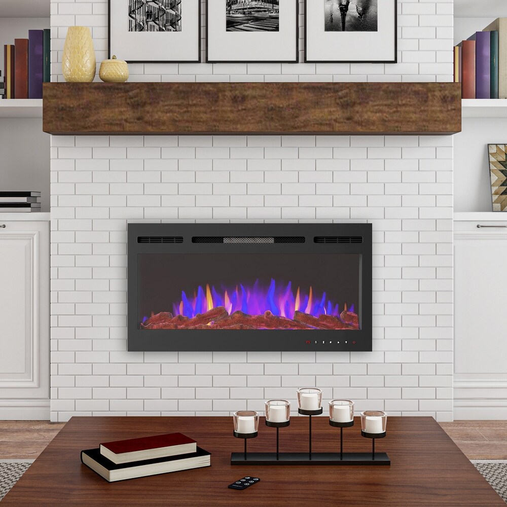 Hastings Home 36 Inch Electric Fireplace Wall Mount   36\