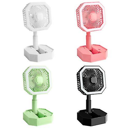 Mini Hand-held Cooler Small Folding Desk Light Fan Cooling Usb Rechargeable Fan