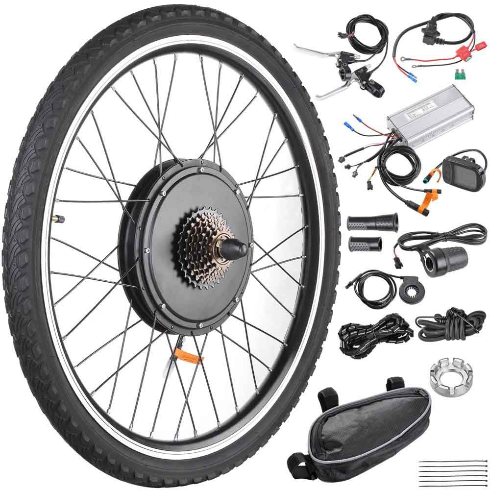 Yescom 26in Rear Electric Bicycle Motor Conversion Kit 48v 1000w