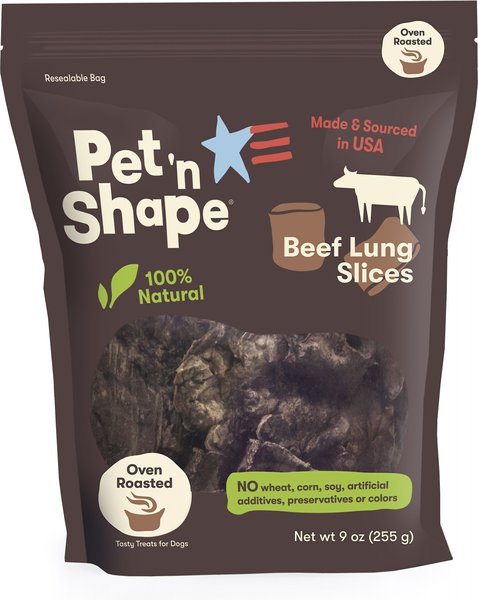 Pet 'n Shape Beef Lung Slices Dog Treats， 9-oz bag