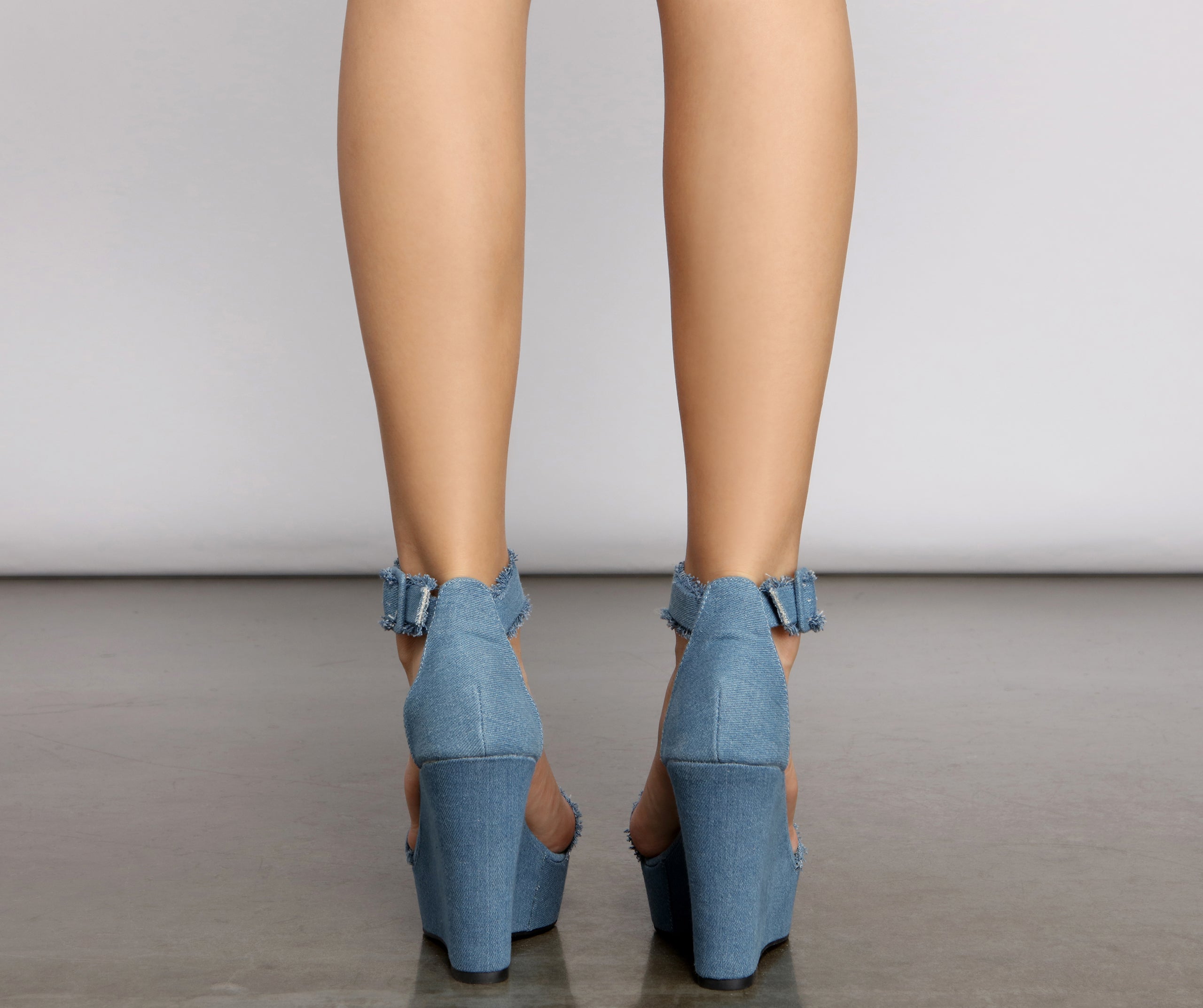 Denim Diva Platform Wedges