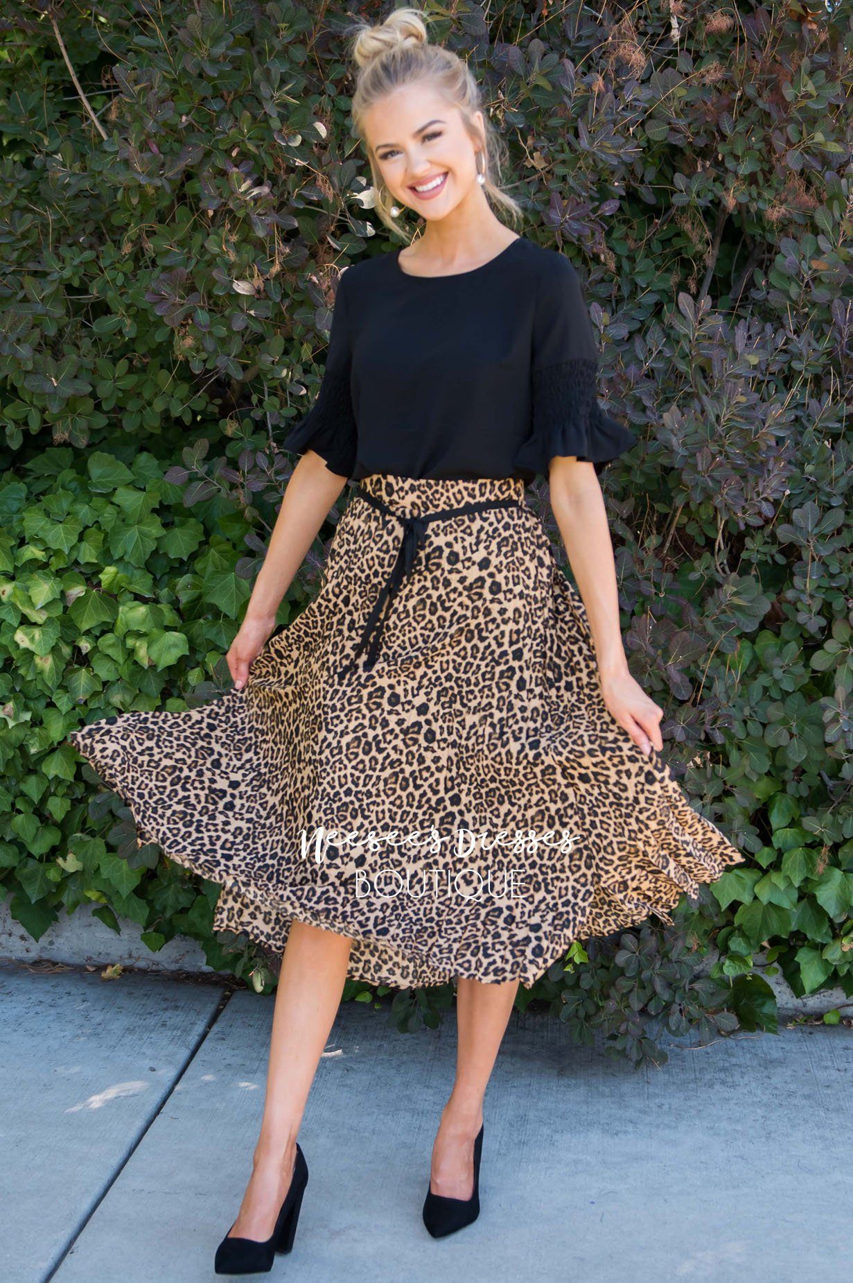 Lovely in Leopard Skirt