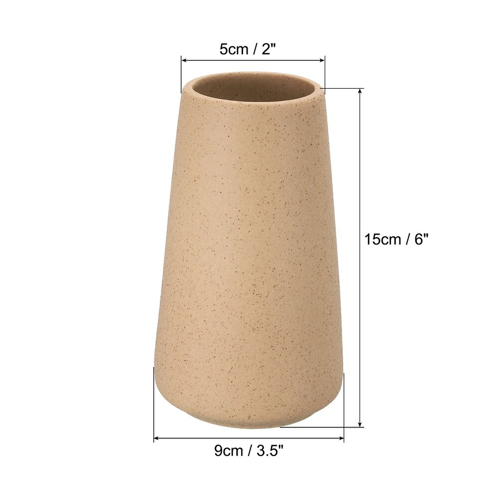 Flower Vase  Ceramic Floral Vase Table Centerpieces  Light Brown   Light Brown