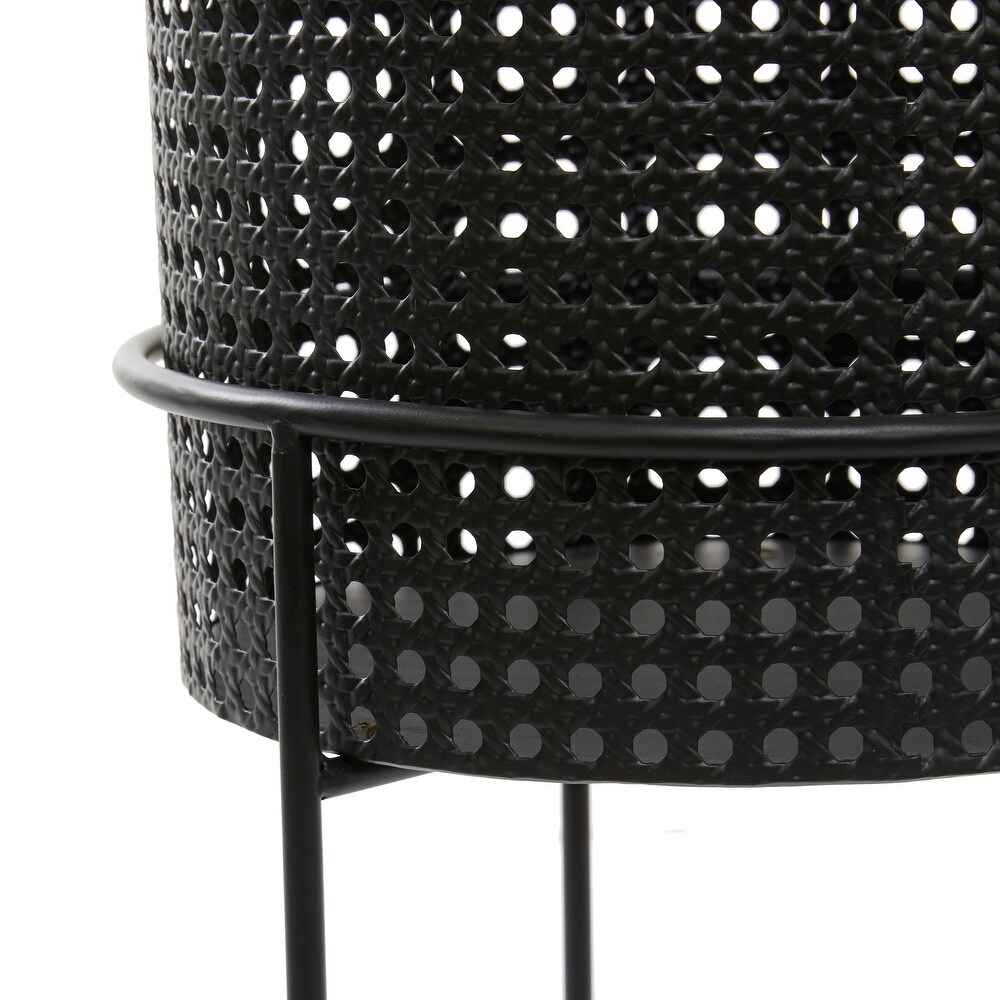 White Black or Gold Basket Style Glam Modern Planter Stands (Set of 3)   S/3 23\