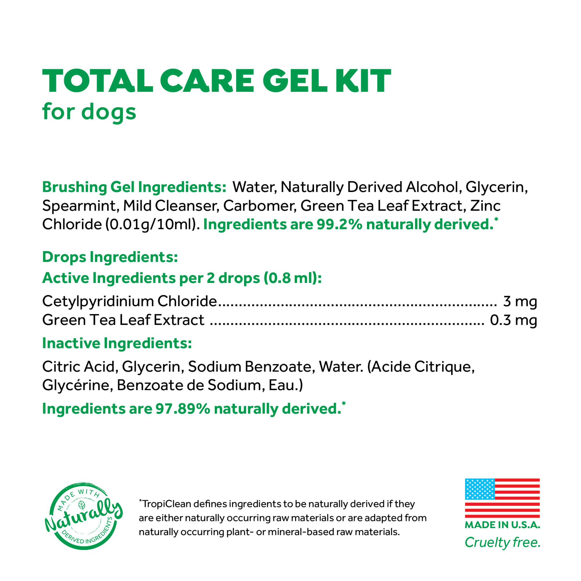 TropiClean Fresh Breath Total Care Kit for Dogs， 4 fl. oz.