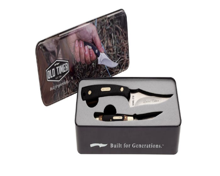 Old Timer Sharpfinger  Folder Knife Combo with Gift Tin - 1188052