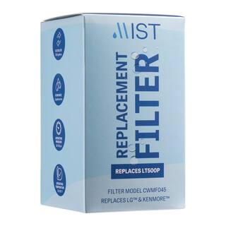 Mist 5231JA2002A  Water Filter Replacement  Compatible with LG LT500P GEN11042FR-08 ADQ72910911 Kenmore 46-9890 (2-Pack) 5231JA2002A CWMF245