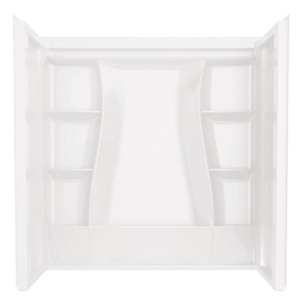 Delta Classic 500 60 in. x 32 in. Alcove Left Drain Bathtub and Wall Surrounds in High Gloss White BVS2-C521-WH