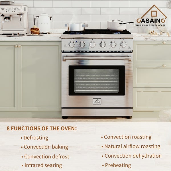 30 inch. 4.55 cu. ft. Front Control Freestanding Gas Range with Oven in Stainless Steel