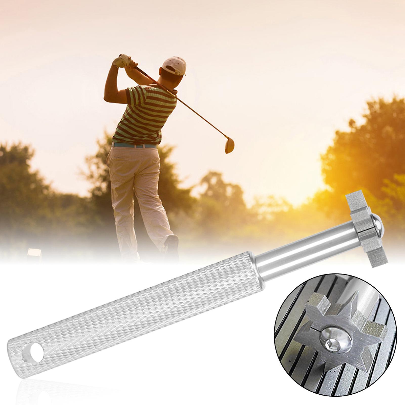 Humanized Golf Sharpener Club Grooving Sharpening Tool Accessory Supplies With Tail Hanging Rope Holesilver