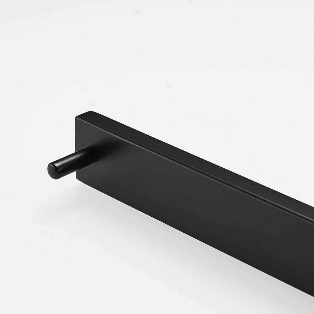 matrix decor 8.26 in. Wall Mounted Towel Bar in Black MDALG12403B1