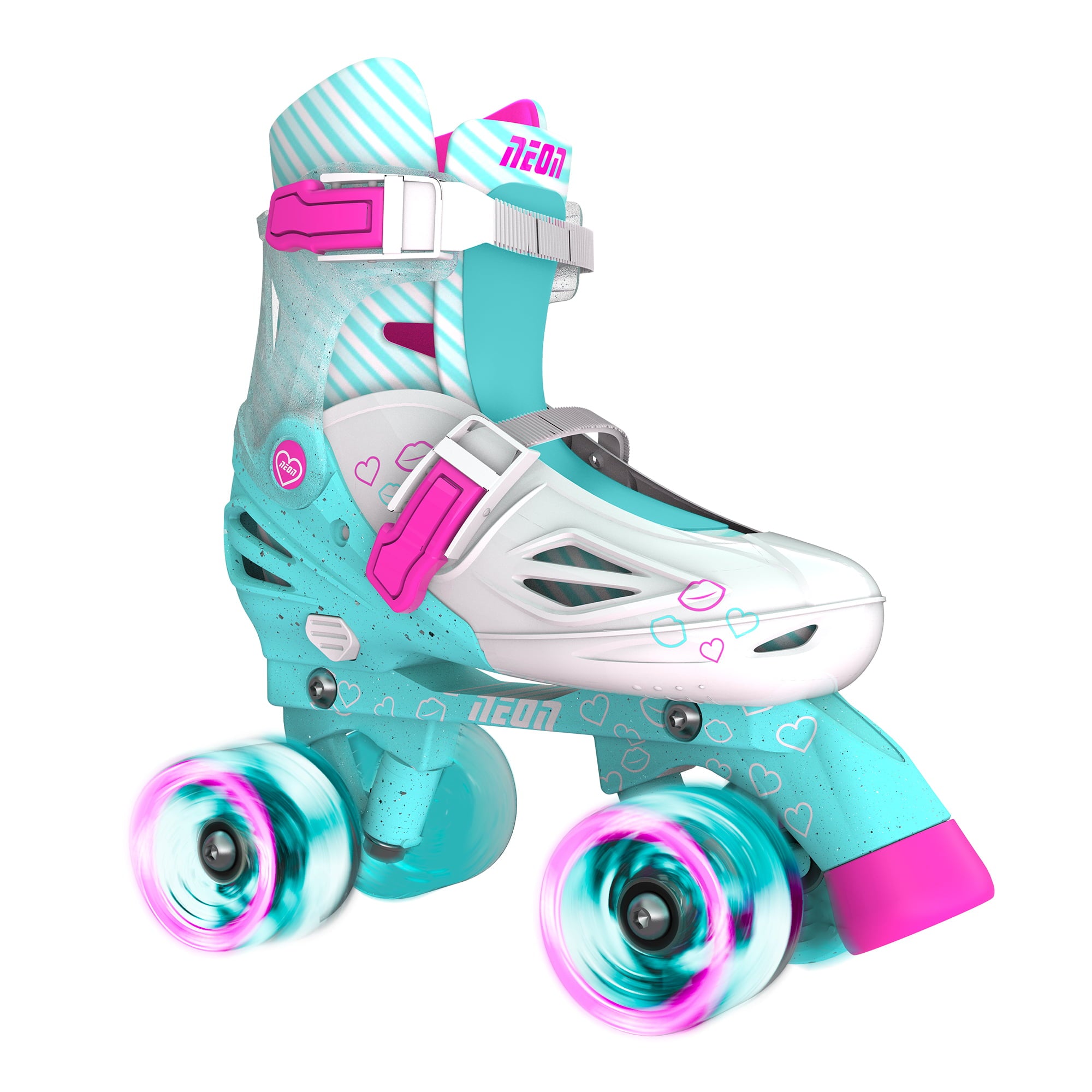 Yvolution Neon Quads Skates (3-6) Pink/teal