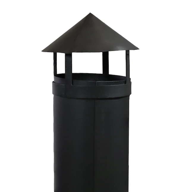 Sunnydaze Decor KF-614 56-in H x 19-in D x 19-in W Black Steel Chiminea